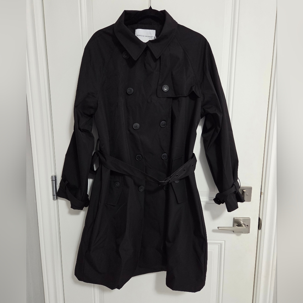 NWT - Rebecca Minkoff Women's Classic Double Breasted Trench Coat - Size L